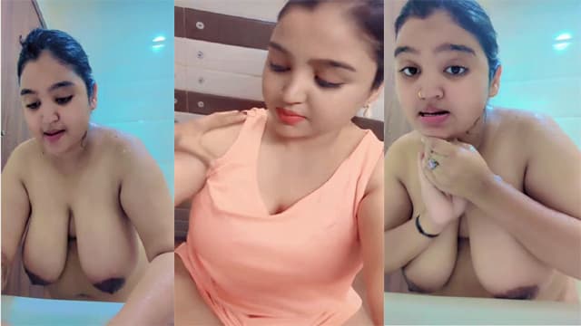 Desi Lady Showing big boobs while bathing video free