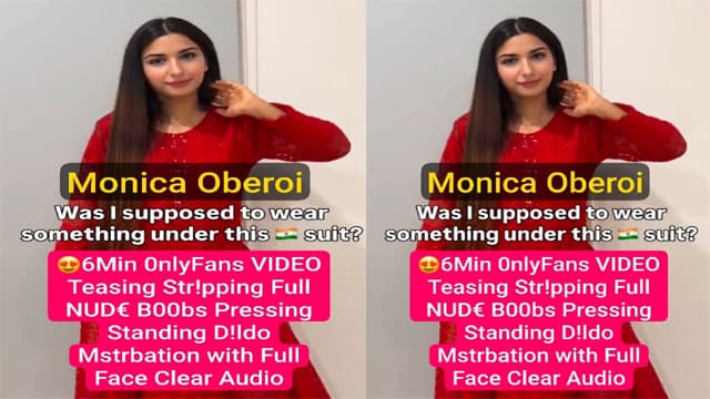 Punjabi NRI Monica Oberoi Famous Teasing Stripping Mstebation Video