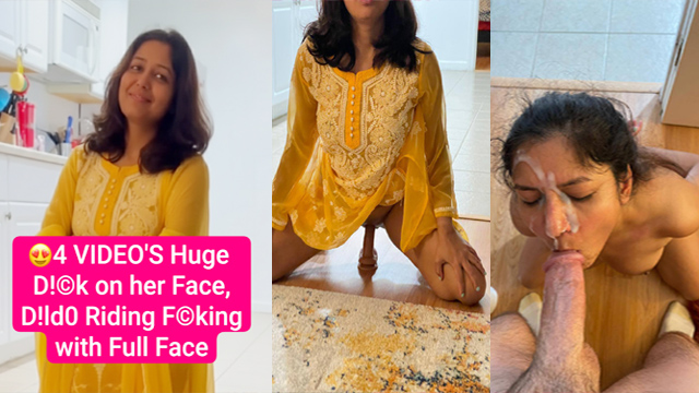Desi Wife Huge Dildo – Face Riding Loud Moans