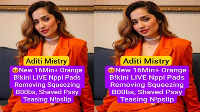 Aditi Mistry Boobs – Nude Teasing Orange Bikini Viral