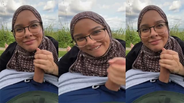 Desi Hijabi Maal – Park Big Cock Blowjob MMS