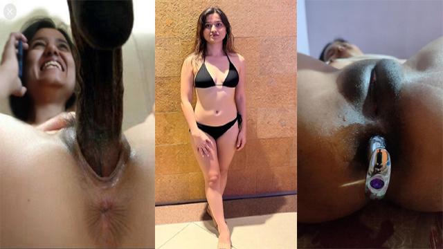 Slim Indian Girl Buttplug In Ass Hard Doggy Fuck