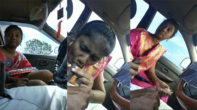 Tamil Newly Married Wife Affair Ex BF BJ inside the Car mms